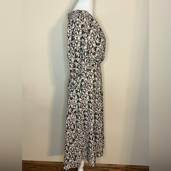 🌸 Blue Vanilla Knot Front Keyhole Midi boho dress| V-Neck | US 10 / M | - Picture 3 of 7